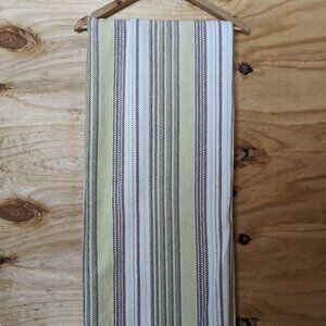 DASH & ALBERT 100% Cotton Area Rug 60x72 Indoor Outdoor Green Brown Striped Mat